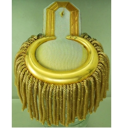 Epaulette Metal Tag with Gold Fringe